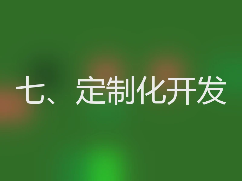 七、定制化开发