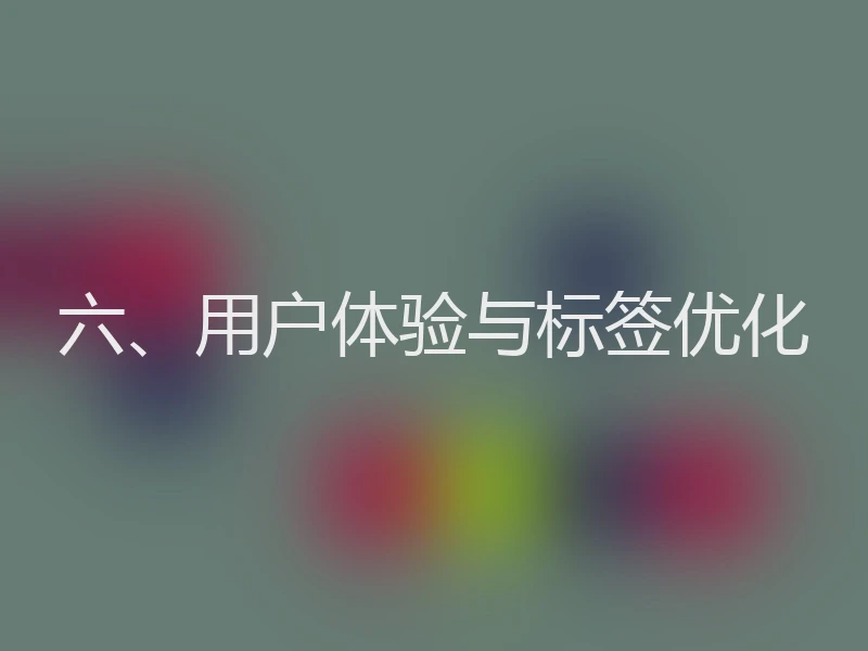 六、用户体验与标签优化