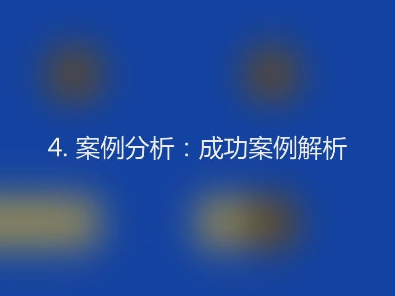 4. 案例分析:成功案例解析