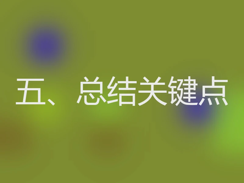 五、总结关键点