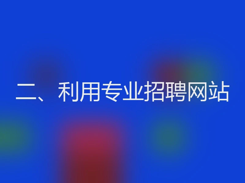二、利用专业招聘网站