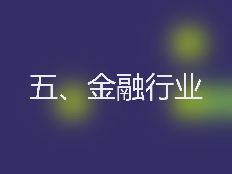 五、金融行业
