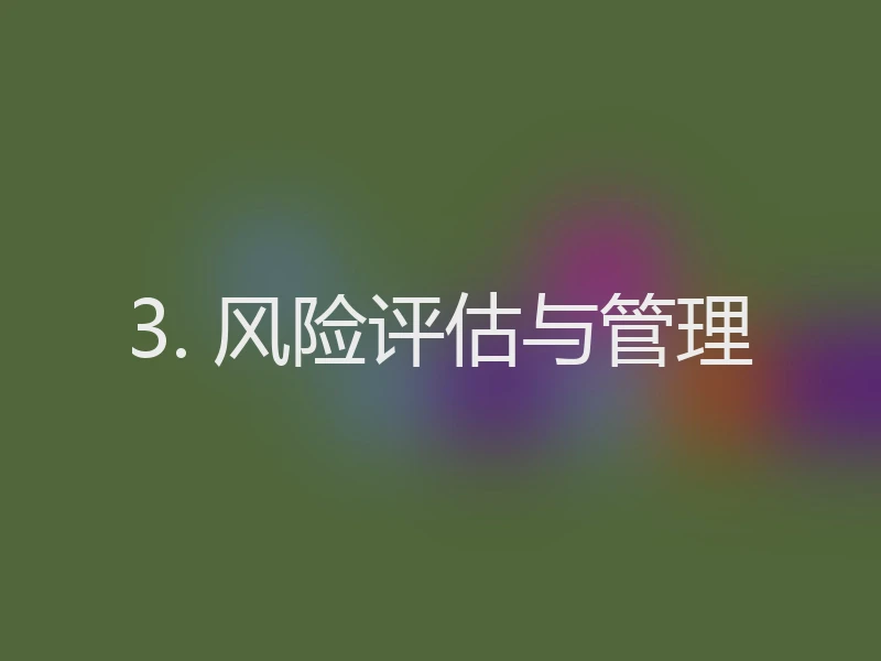 3. 风险评估与管理