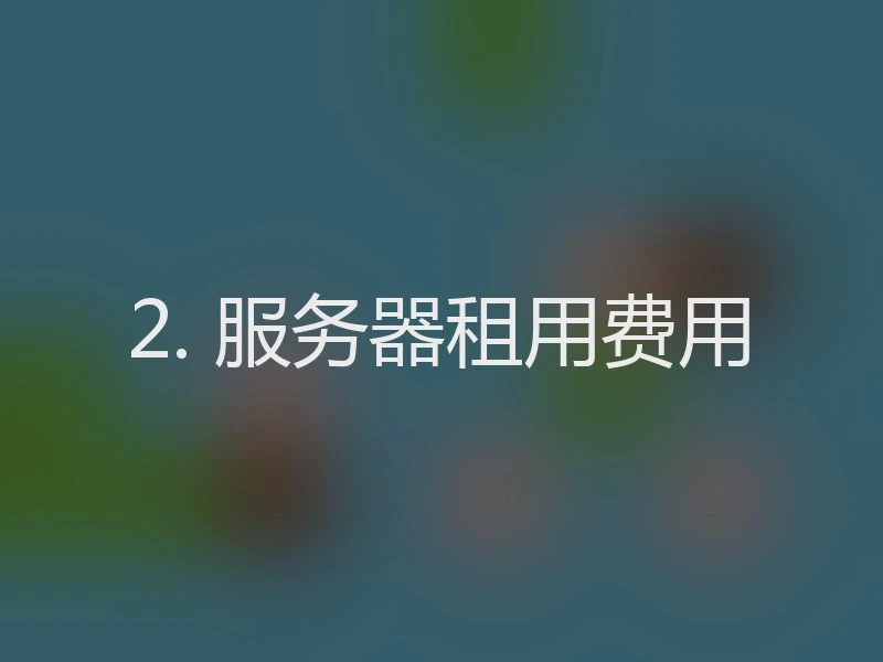 2. 服务器租用费用